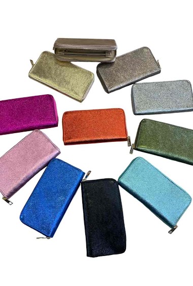 Mayorista JULIET'S&CO - Iridescent leather wallet made in italy