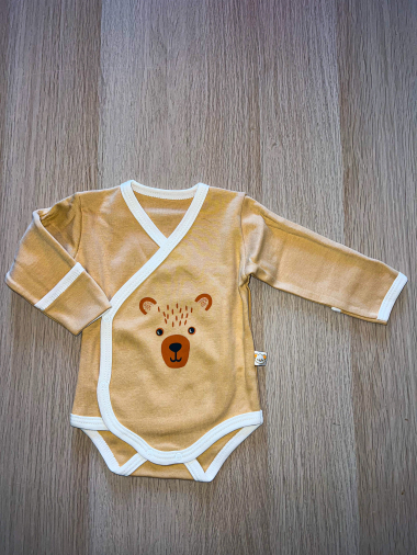 Mayorista June Boutique Baby - Body cabeza de oso beige