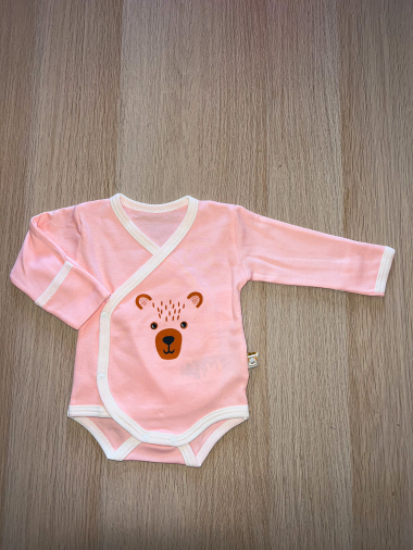 Grossiste June Boutique Baby - Body tête d’ours rose