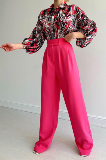 Wholesaler JUNE BOUTIQUE - Patterned pink blouse