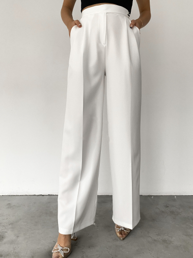 Grossiste JUNE BOUTIQUE - Pantalon blanc