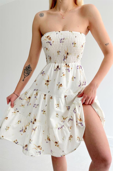 Wholesaler JUNE BOUTIQUE - Printed strapless dress