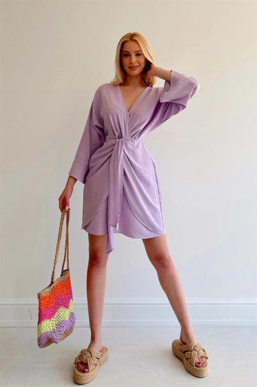 Wholesaler JUNE BOUTIQUE - Lilac crossover dress