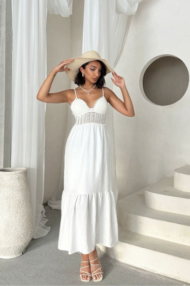 Grossiste JUNE BOUTIQUE - Robe longue blanche