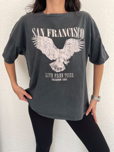 Wholesaler JUNE BOUTIQUE - San Francisco gray t-shirt