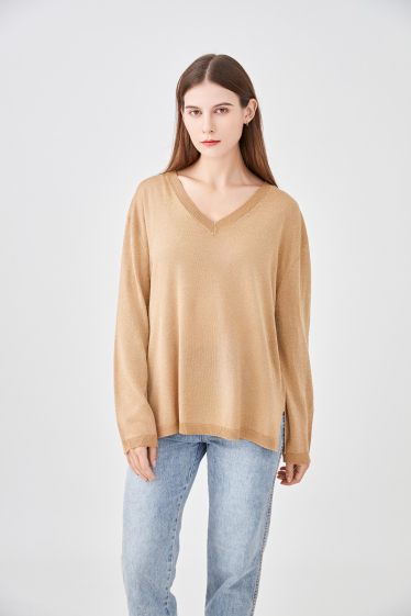 Wholesaler J&W Paris - Shiny oversized sweater