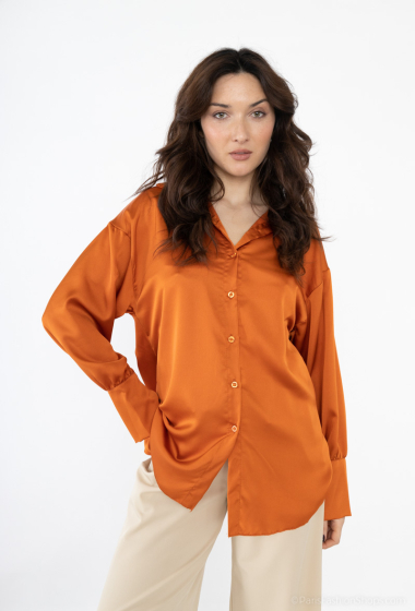 Wholesaler Kaia - Bow-back satin shirt