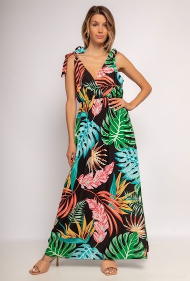 Großhändler Kaia - Tropisches langes Kleid
