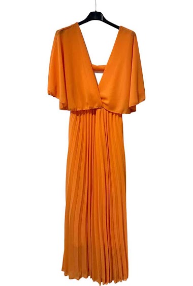 Wholesaler Kaia - Pleated dress with batwing sleeves