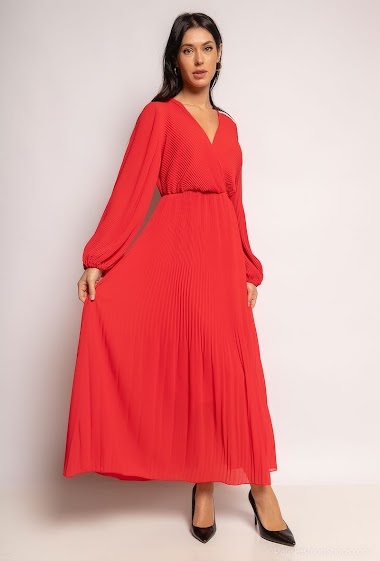 Wholesaler Kaia - Pleated dress with long sleeves