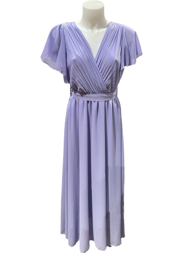 Wholesaler Kaia - Pleated dress with ruffled sleeves