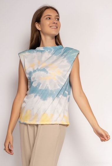 Wholesaler Kaia - Tee-shirt tie& dye with shoulders pads
