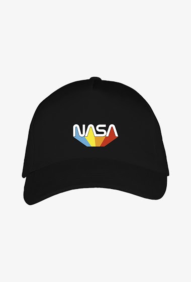 Mayorista Kapsul - Casquette adulte brodée NASA - Rainbow worm noir