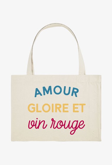 Großhändler Kapsul - Shopping bag - Amour gloire et vin rouge