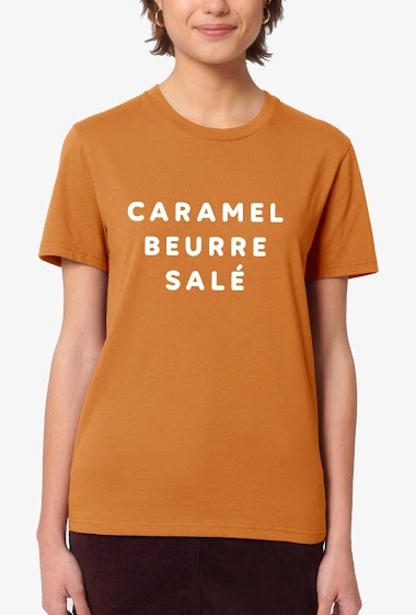 Großhändler Kapsul - SS T-shirt coton bio adulte Femme - Caramel Beurre Salé