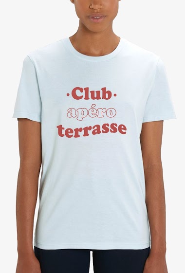 Grossiste Kapsul - SS T-shirt  coton bio adulte Femme - Club apéro terasse