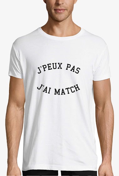 Wholesaler Kapsul - SS T-shirt coton bio  adulte Homme  - J'peux pas j'ai match
