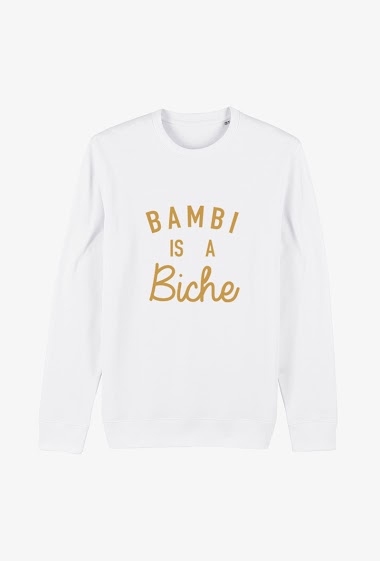 Wholesaler Kapsul - Sweat Adulte Blanc  - Bambi is a biche