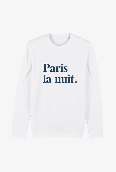 Mayoristas Kapsul - Sweat Adulte Blanc  - Paris la nuit
