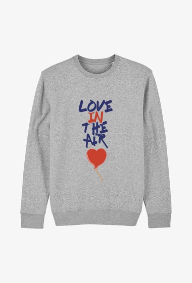 Grossistes Kapsul - Sweat Adulte Gris - Love in the air