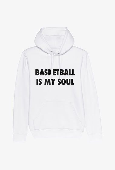 Grossiste Kapsul - Sweat Blanc  - Basketball is my soul