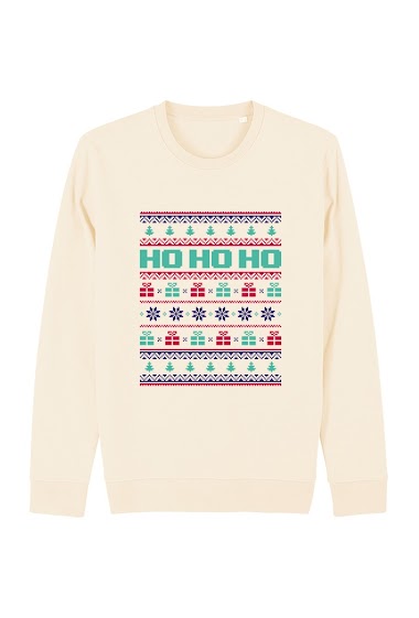 Grossiste Kapsul - Sweatshirt adulte - Ho ho ho pattern Noël