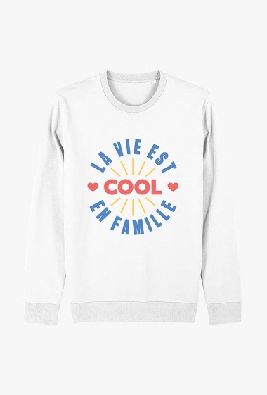 Grossiste Kapsul - Sweatshirt adulte - La vie est cool en famille