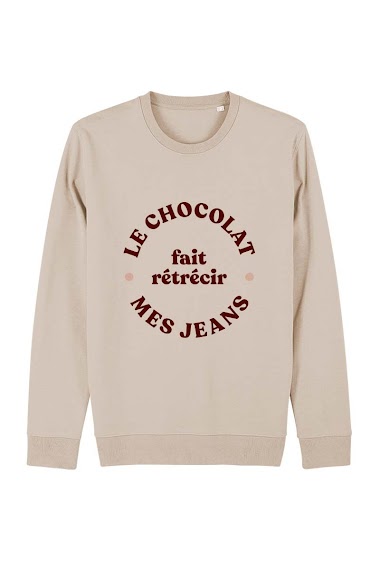 Wholesaler Kapsul - Sweatshirt adulte - Le chocolat fait rétrécir mes jeans brown