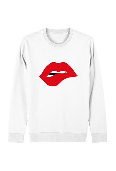 Grossiste Kapsul - Sweatshirt adulte - lèvres rouges.