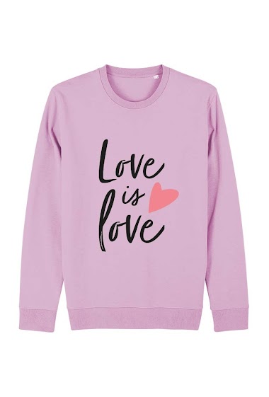 Mayorista Kapsul - Sweatshirt adulte - Love is love pink