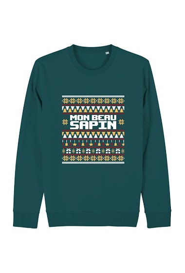 Großhändler Kapsul - Sweatshirt adulte - Mon beau sapin pattern Noël