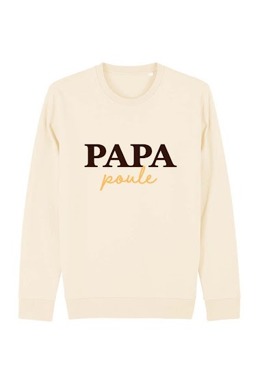 Grossiste Kapsul - Sweatshirt adulte - Papa poule yellow
