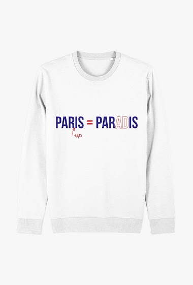 Wholesaler Kapsul - Sweatshirt adulte - Paris = paradis