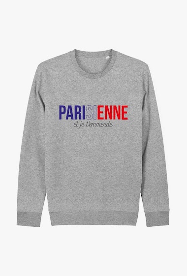 Wholesaler Kapsul - Sweatshirt adulte - Parisienne et je t'emmerde