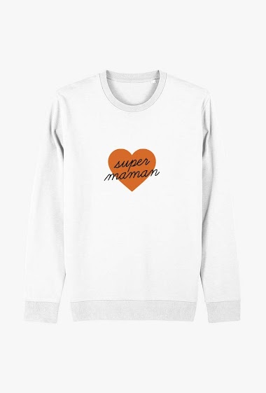 Grossiste Kapsul - Sweatshirt adulte - Super maman cœur