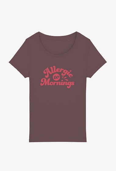Grossiste Kapsul - T-shirt adulte - Allergic to mornings