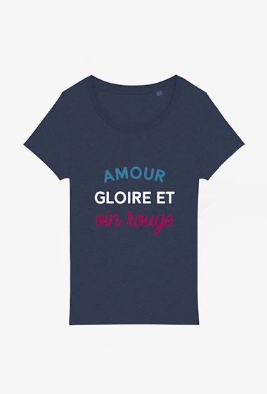 Wholesaler Kapsul - T-shirt adulte - Amour gloire et vin rouge