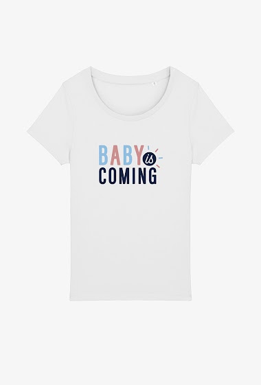 Großhändler Kapsul - T-Shirt adulte "BABY SHOWER" - Baby is coming