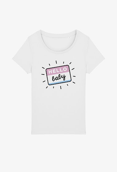 Grossiste Kapsul - T-Shirt adulte "BABY SHOWER" - Hello baby