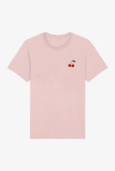 Grossiste Kapsul - T-shirt adulte - Cerises cœur coupe femme