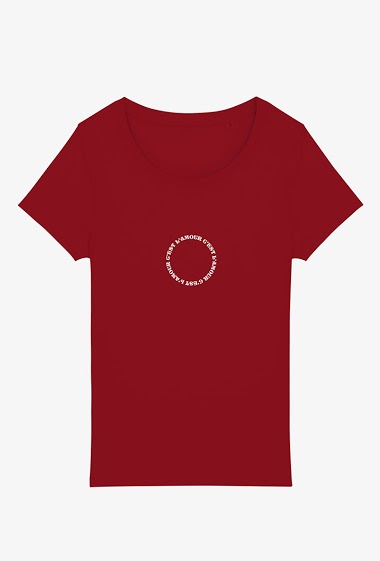 Mayorista Kapsul - T-shirt Adulte - C'est l'amour, rond
