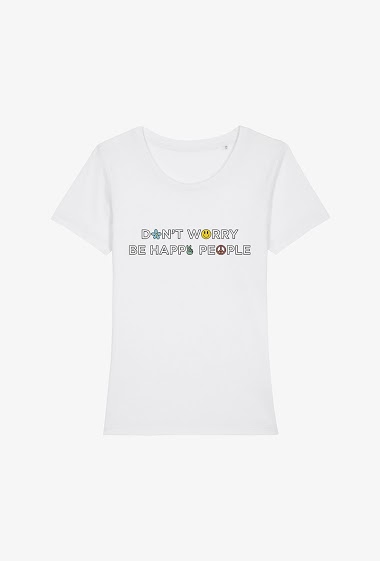 Grossiste Kapsul - T-shirt adulte - Don't worry be happy people