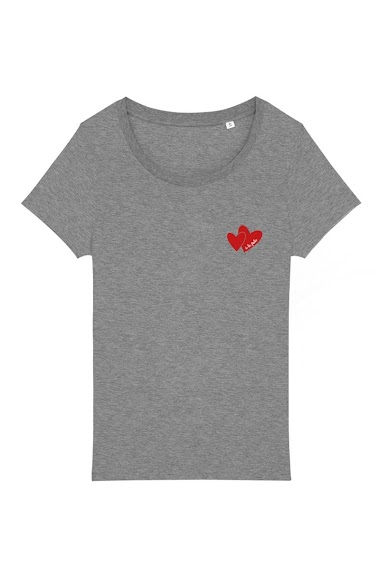Wholesaler Kapsul - T-shirt adulte Femme - A la folie cœur