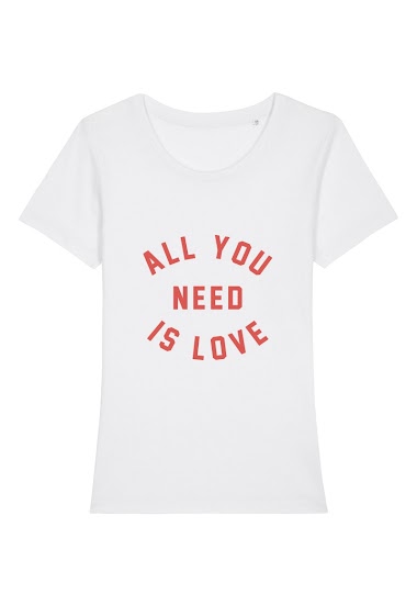 Grossiste Kapsul - T-shirt adulte Femme - All you need is love#1