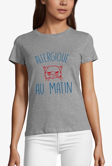 Wholesaler Kapsul - T-shirt  adulte Femme - Allergique au matin