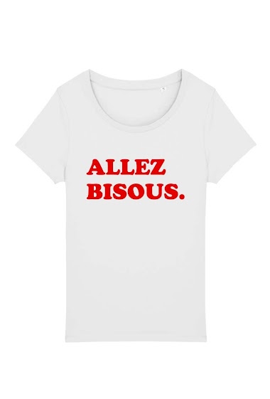 Grossiste Kapsul - T-shirt adulte Femme - Allez bisous.