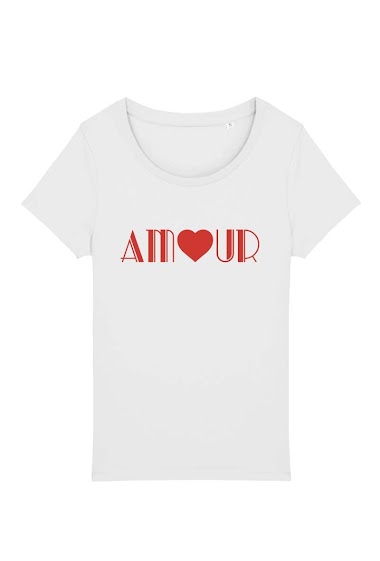 Grossiste Kapsul - T-shirt adulte Femme - Amour.