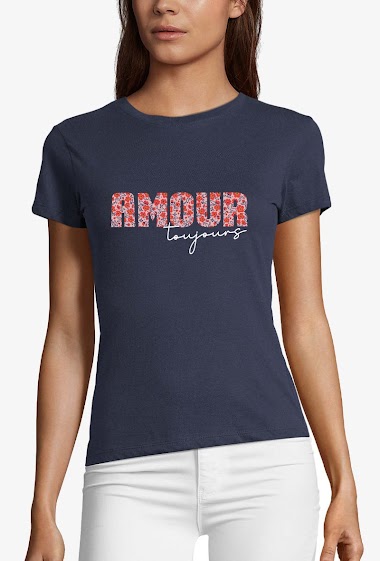 Grossiste Kapsul - T-shirt  adulte Femme - Amour Toujours