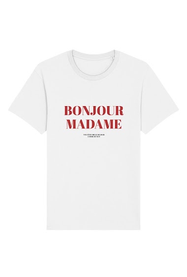 Grossiste Kapsul - T-shirt adulte Femme -  Bonjour Madame