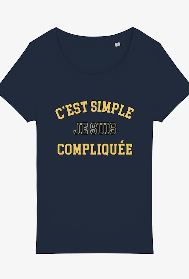 Grossiste Kapsul - T-shirt adulte Femme - C'est simple, je suis compliquée